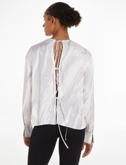 Calvin Klein - SHINE VISCOSE LS TOP - long-sleeved blouses - brushstroke fade / lilac dusk - 3