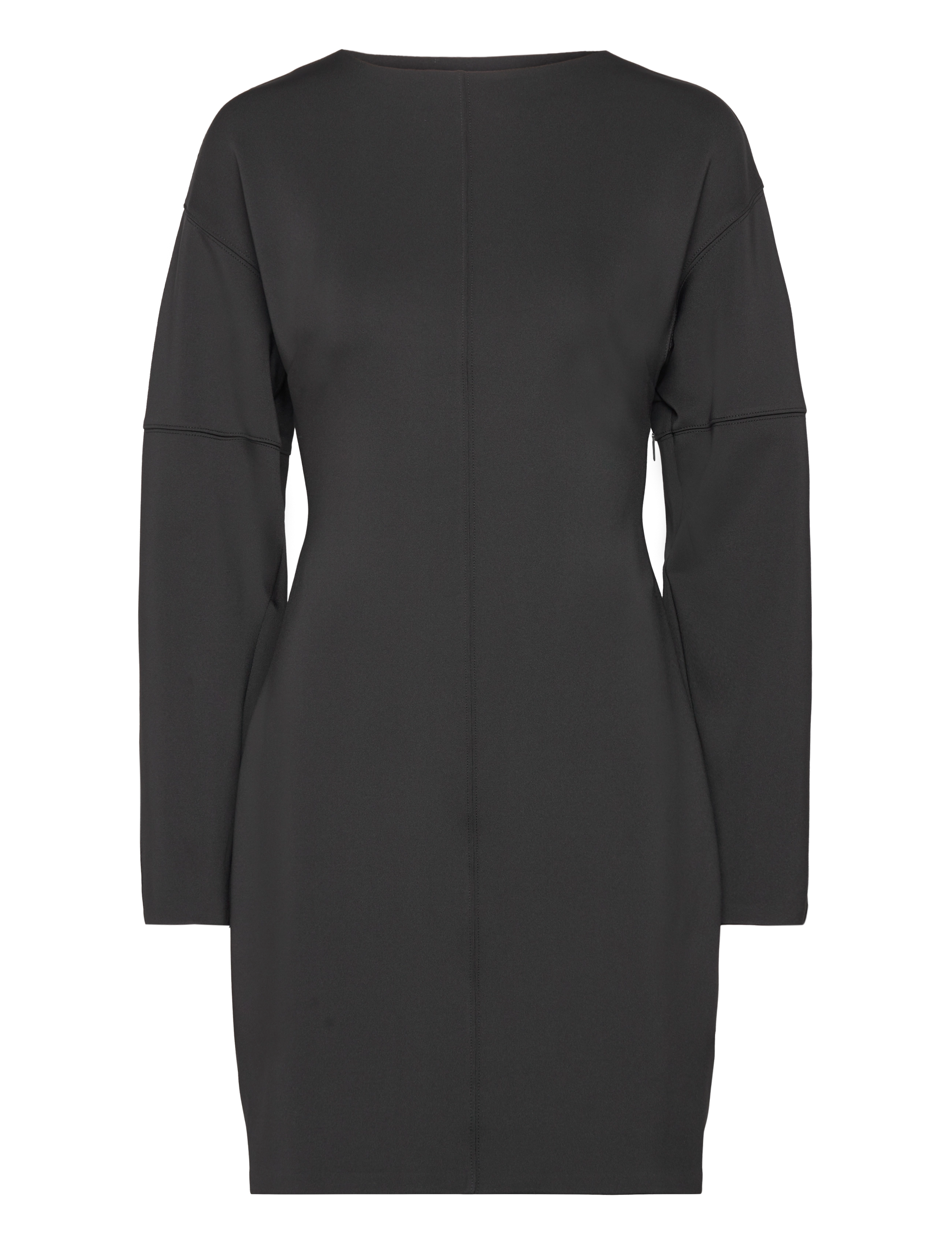 CALVIN KLEIN Technical Knit Ls Fitted Kleid Schwarz - 34 - Damen