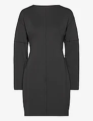 Calvin Klein - TECHNICAL KNIT LS FITTED DRESS - krótkie sukienki - ck black - 0
