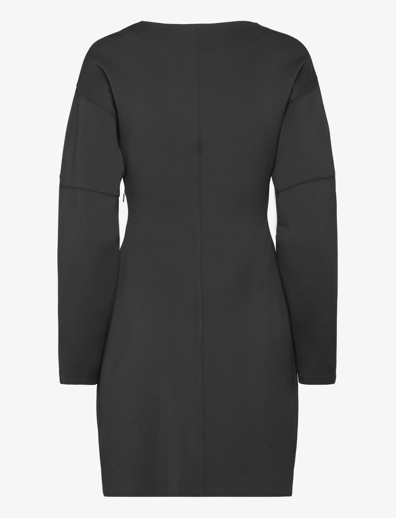 Calvin Klein - TECHNICAL KNIT LS FITTED DRESS - stramme kjoler - ck black - 1