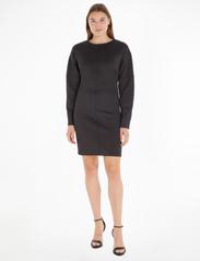 Calvin Klein - TECHNICAL KNIT LS FITTED DRESS - liibuvad kleidid - ck black - 2
