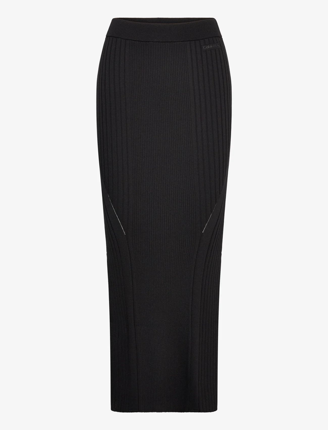 Calvin Klein - ICONIC RIB MAXI SKIRT - strikkede nederdele - ck black - 0