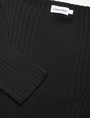 Calvin Klein - ICONIC RIB 1/2 SLEEVE SWEATER - trøjer - ck black - 2