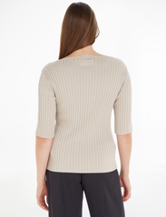 Calvin Klein - ICONIC RIB 1/2 SLEEVE SWEATER - swetry - silver gray - 3