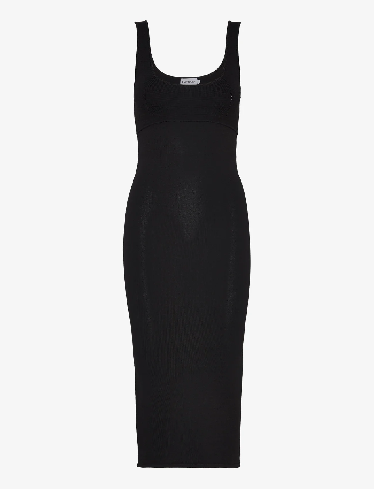 Calvin Klein - SENSUAL KNITTED BODYCON DRESS - aptemtos suknelės - ck black - 0