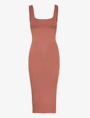 Calvin Klein - SENSUAL KNITTED BODYCON DRESS - stramme kjoler - sundown orange - 1