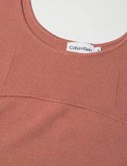 Calvin Klein - SENSUAL KNITTED BODYCON DRESS - sukienki dopasowane - sundown orange - 3