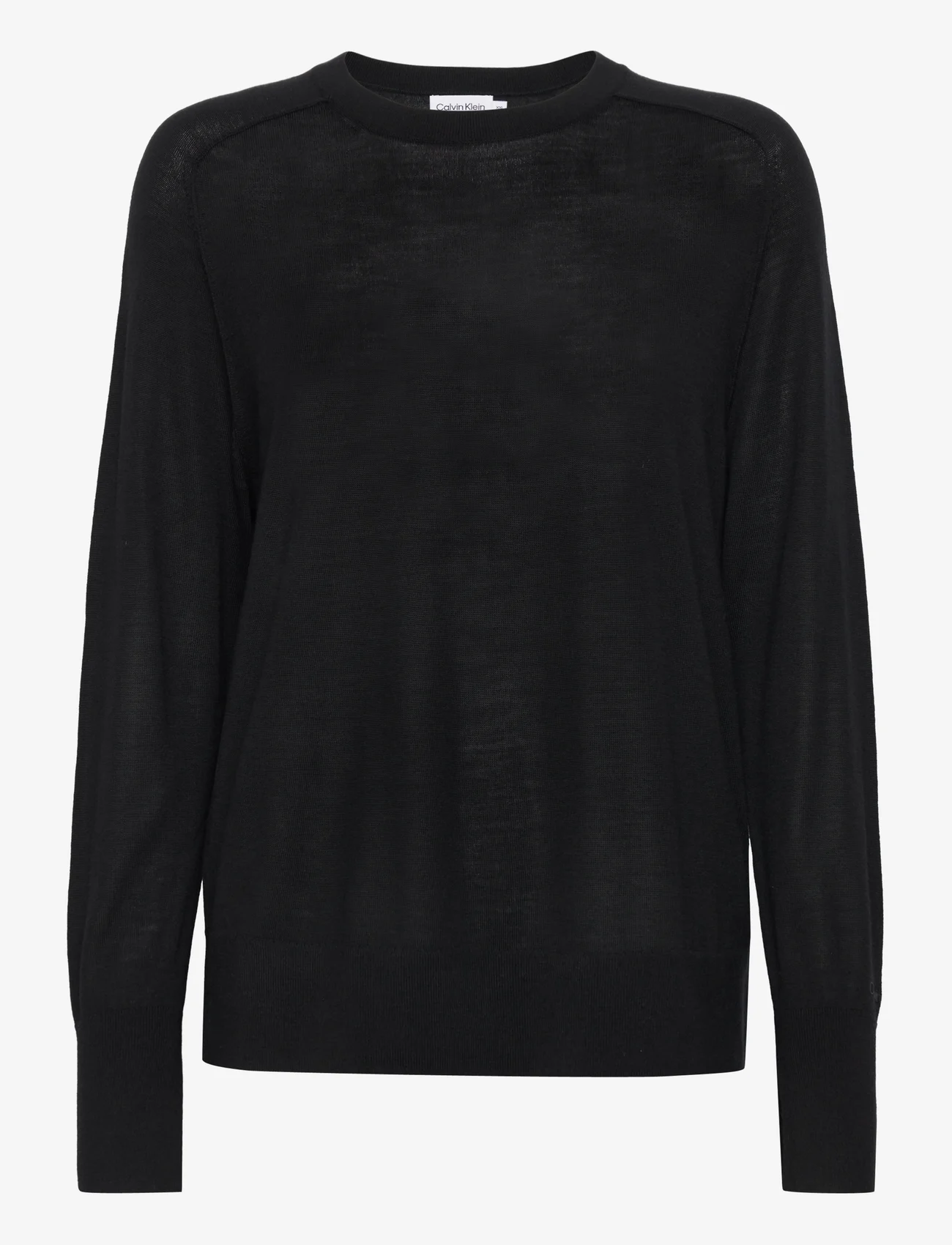 Calvin Klein - EXTRA FINE WOOL CREW NECK - pullover - ck black - 0