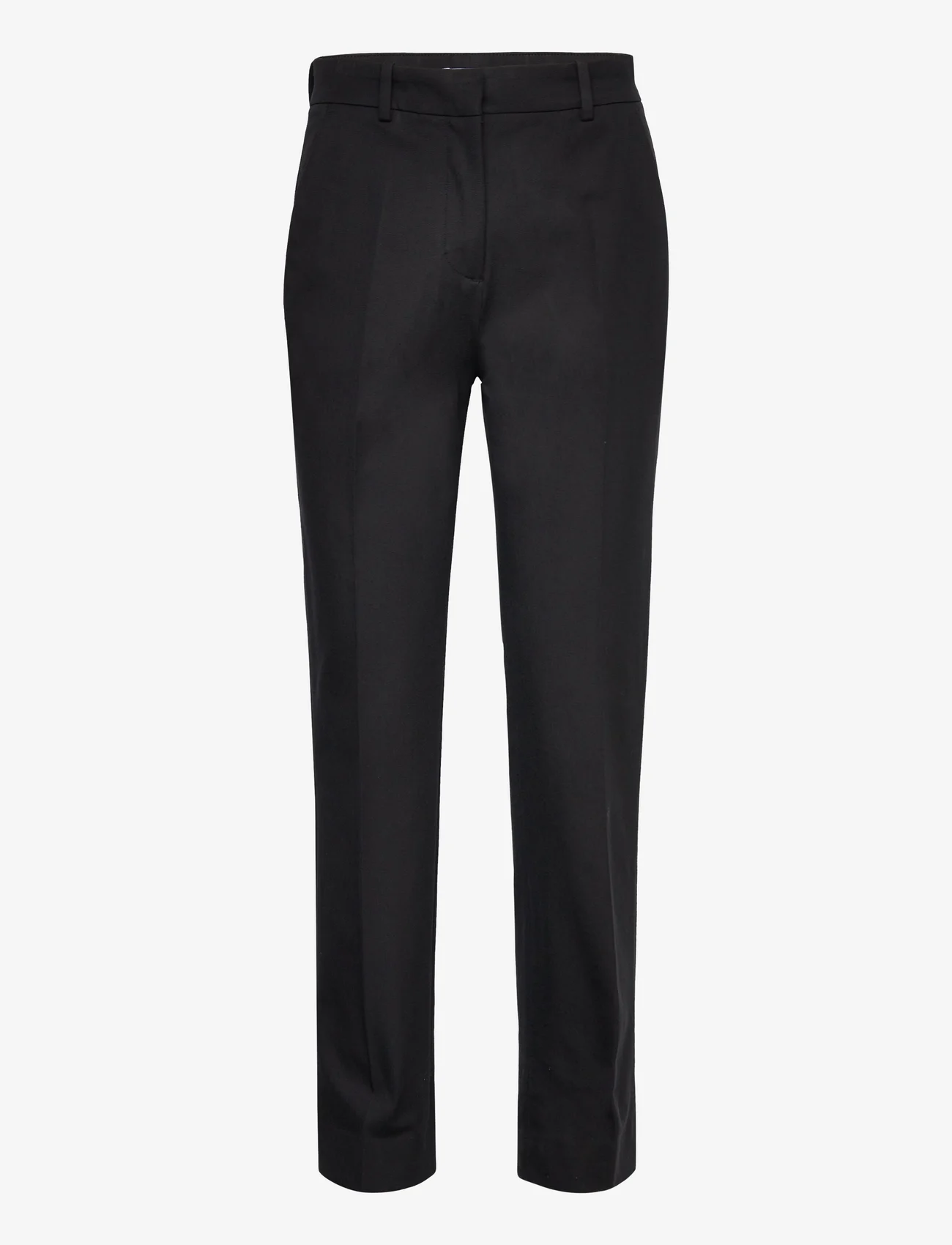 Calvin Klein - STRETCH GABARDINE SLIM CROPPED - kitsalõikelised püksid - ck black - 0