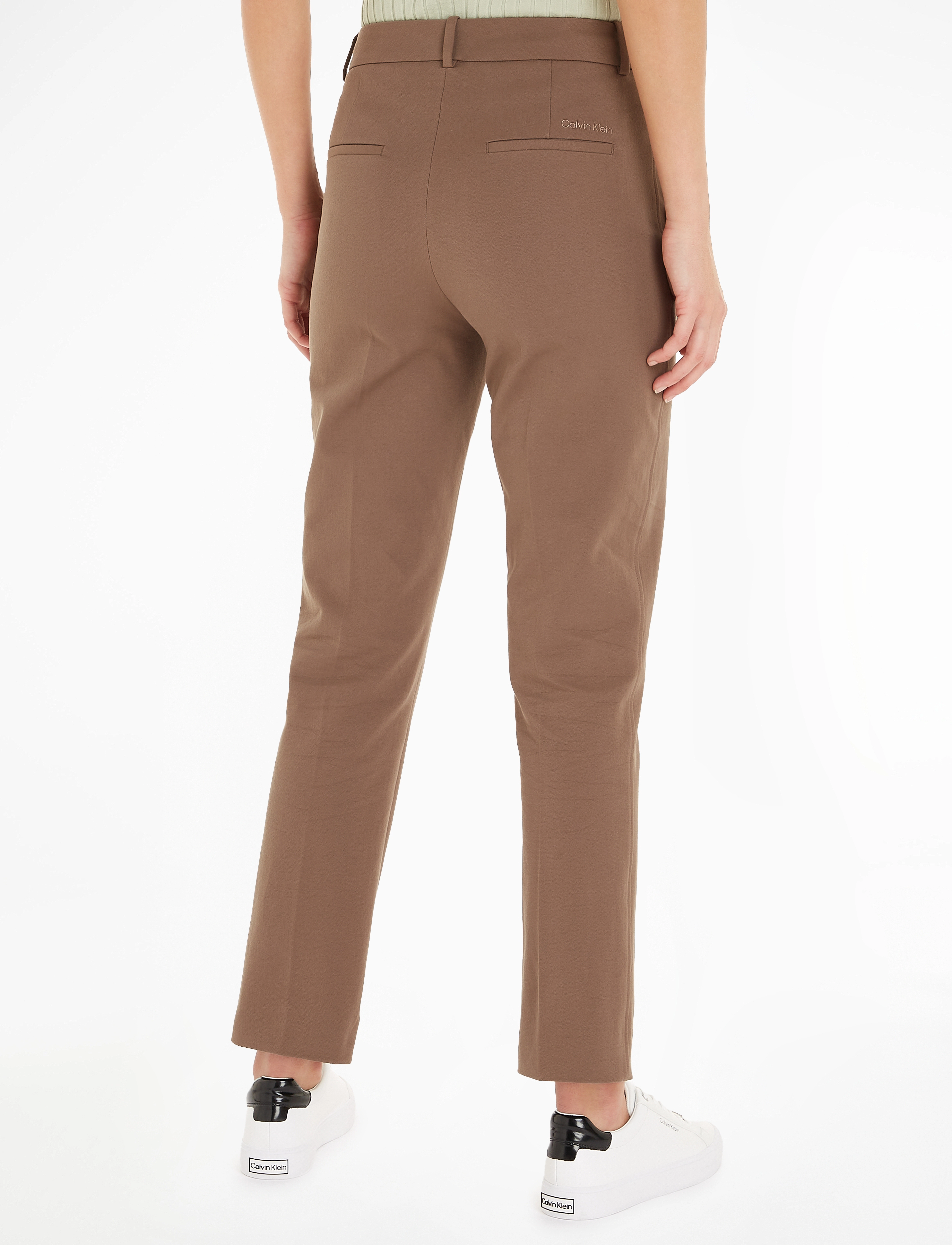 Calvin Klein - STRETCH GABARDINE SLIM CROPPED - cool earth - 3