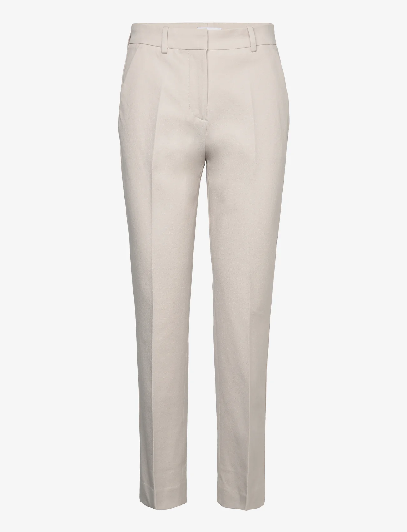 Calvin Klein - STRETCH GABARDINE SLIM CROPPED - slim fit trousers - silver gray - 0