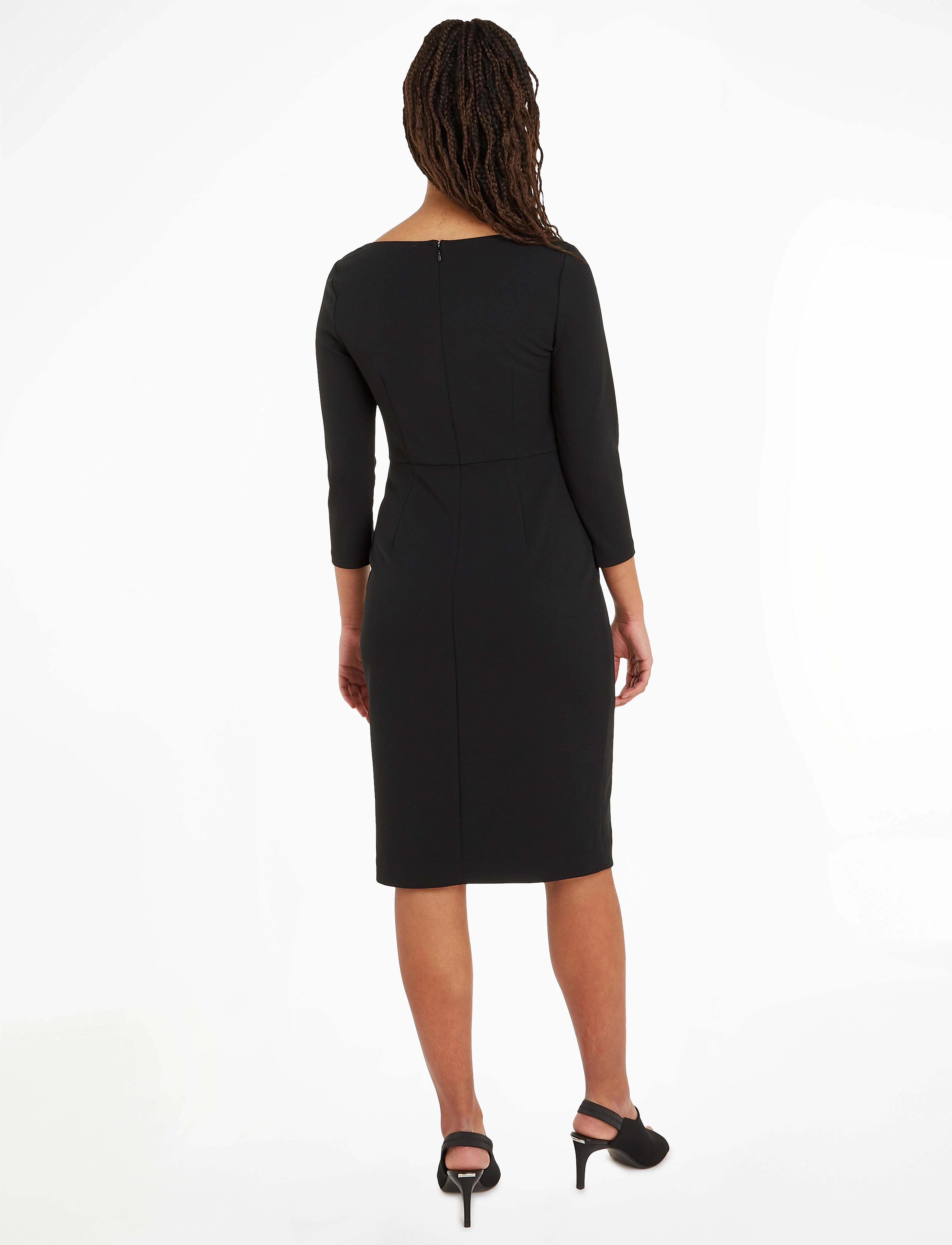 Calvin Klein - SCUBA CREPE ASYMMETRIC DRESS - ck black - 3