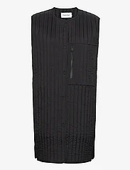 Calvin Klein - LW VERTICAL QUILTED LONG VEST - puffer vests - ck black - 0
