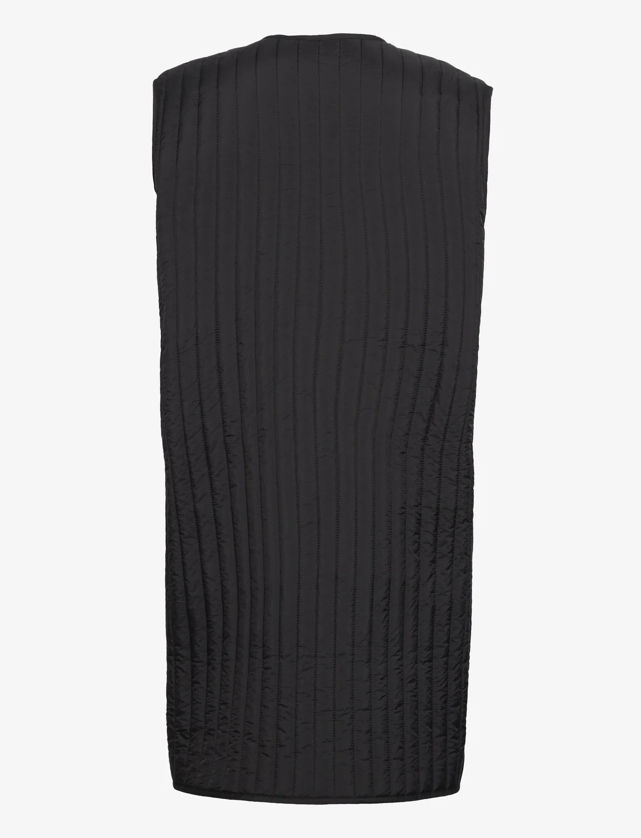 Calvin Klein - LW VERTICAL QUILTED LONG VEST - polstrede vester - ck black - 1