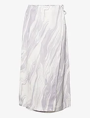 Calvin Klein - SHINE VISCOSE WRAP SKIRT - satinnederdele - brushstroke fade / lilac dusk - 0
