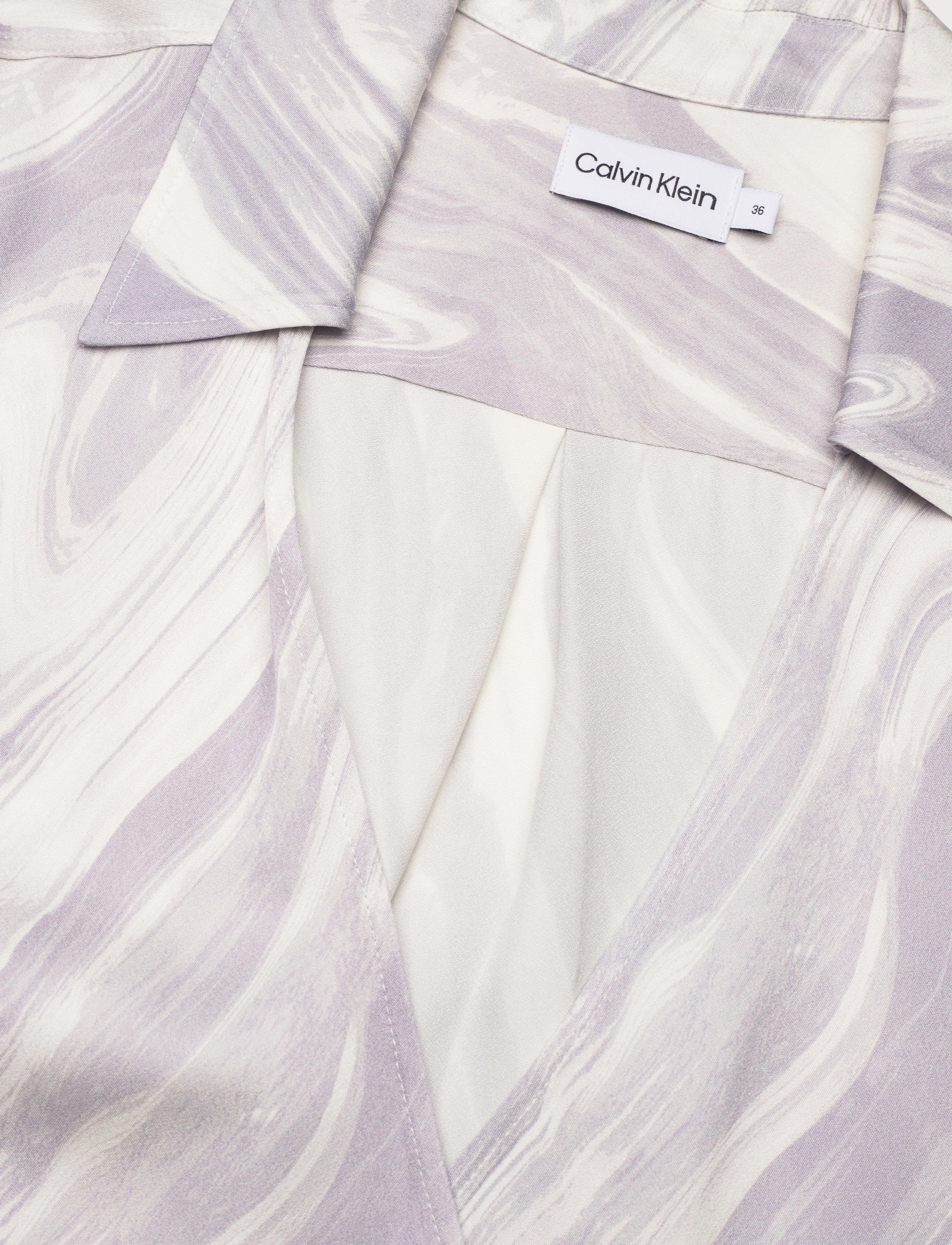 Calvin Klein - SHINE VISCOSE WRAP DRESS - skjortekjoler - brushstroke fade / lilac dusk - 4