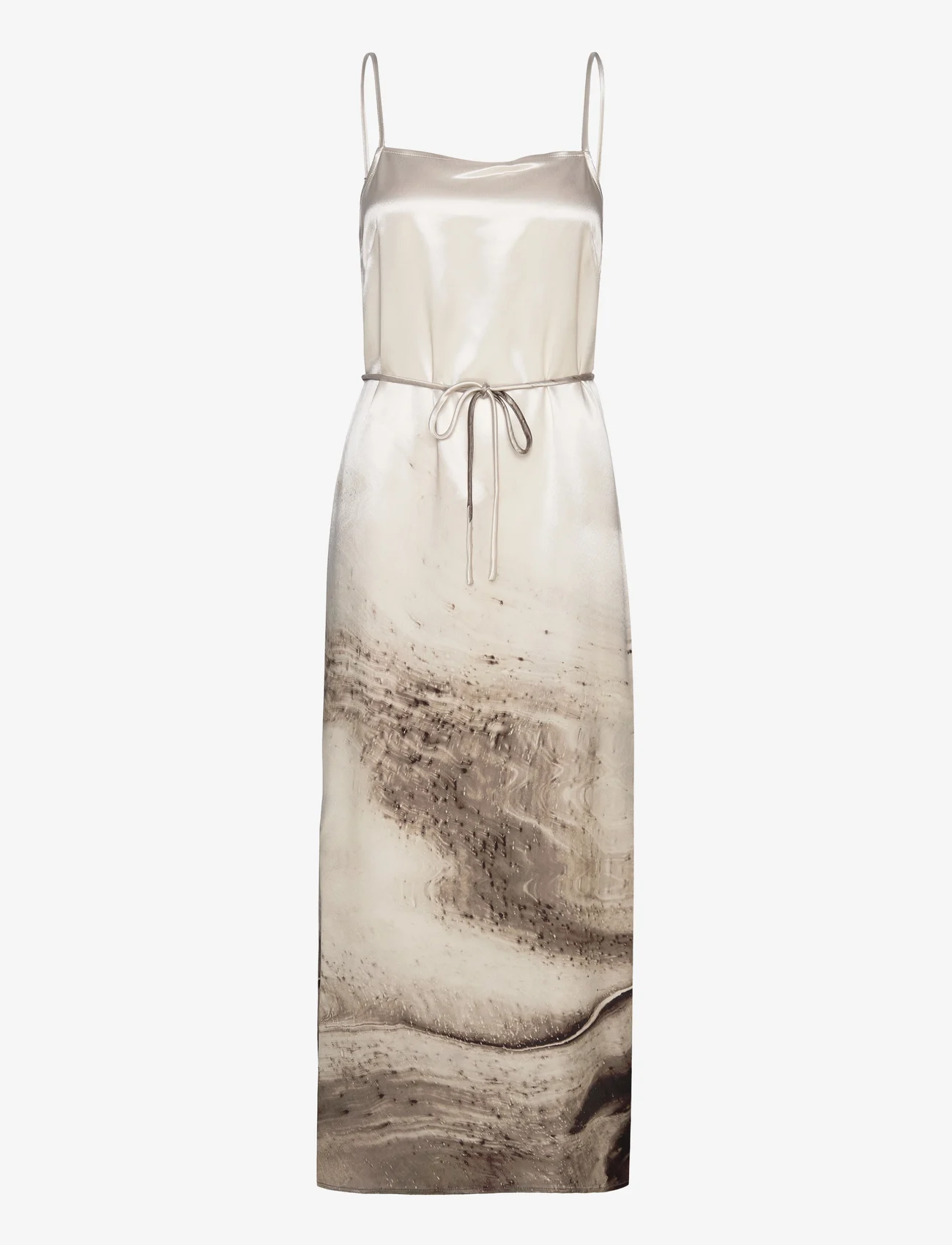 Calvin Klein - TRAVERTINE PRINT MIDI SLIP DRESS - slip-in jurken - travertine panel print / rainy day - 0