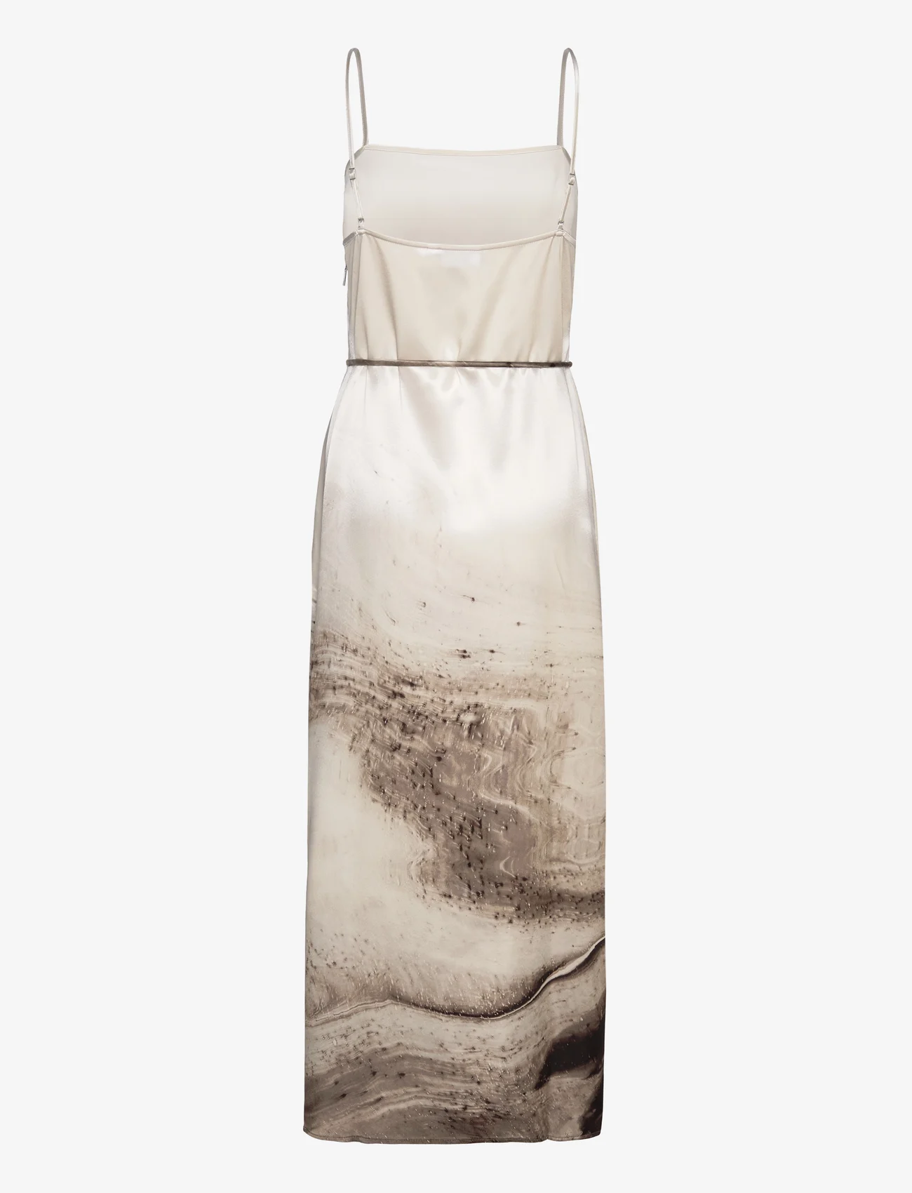 Calvin Klein - TRAVERTINE PRINT MIDI SLIP DRESS - sukienki na ramiączkach - travertine panel print / rainy day - 1