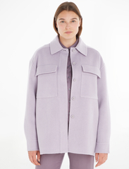Calvin Klein - DOUBLE FACED WOOL SHACKET - plus size & curvy - lilac dusk / purple calla - 2