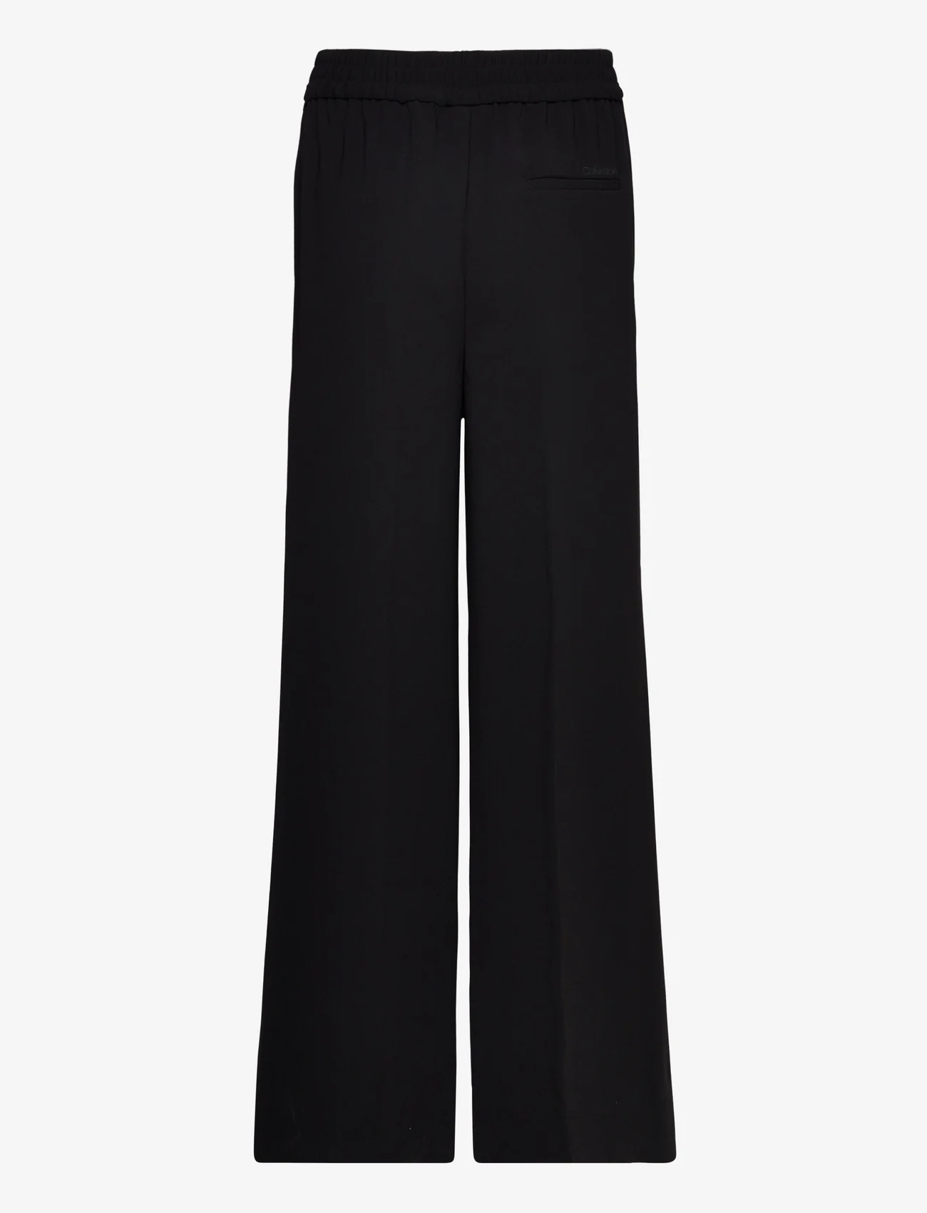 Calvin Klein - STRUCTURE TWILL ELASTIC PANT - laia säärega püksid - ck black - 1