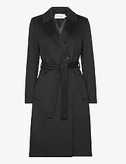 Calvin Klein - ESSENTIAL WOOL WRAP COAT - winter coats - ck black - 0