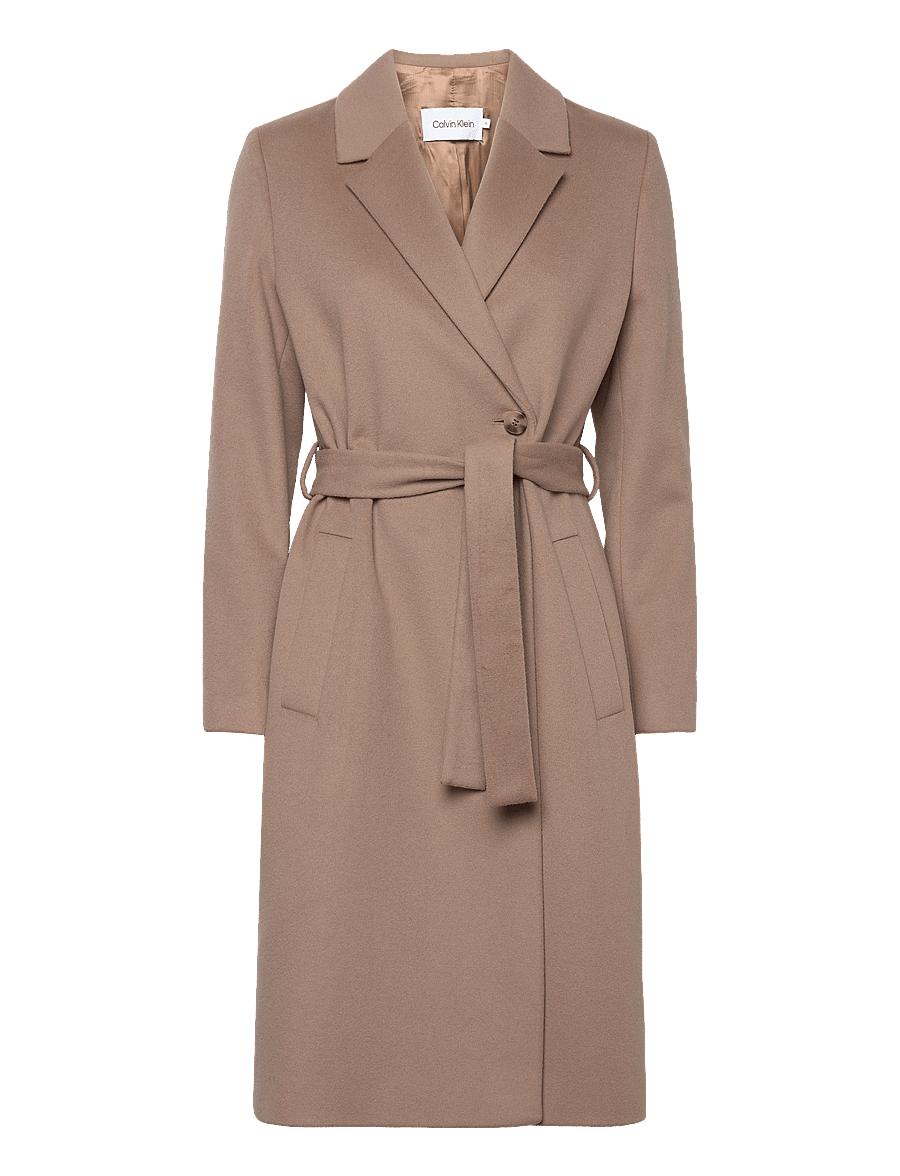 Calvin Klein - ESSENTIAL WOOL WRAP COAT - ginger snap - 1