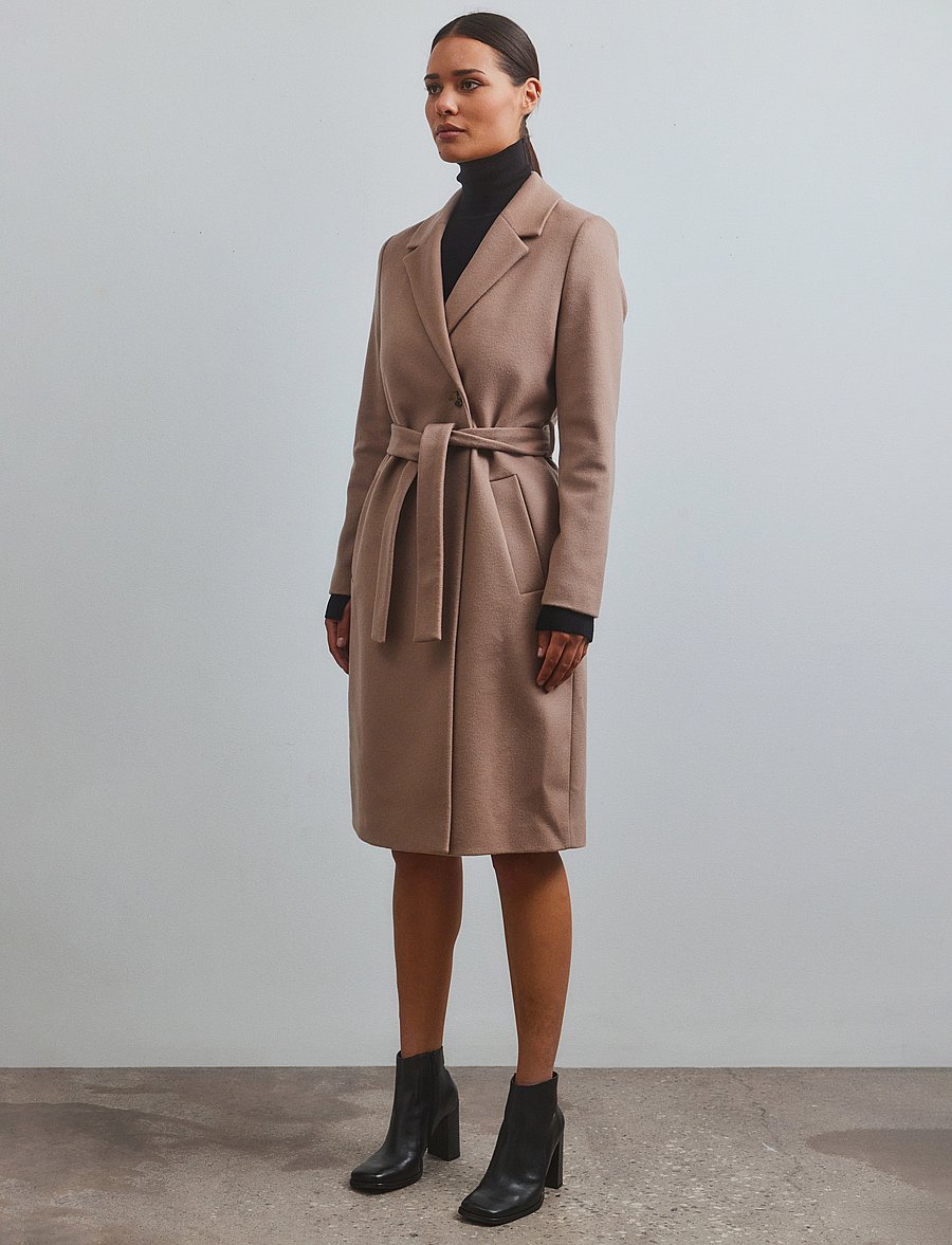 Calvin Klein - ESSENTIAL WOOL WRAP COAT - ginger snap - 0