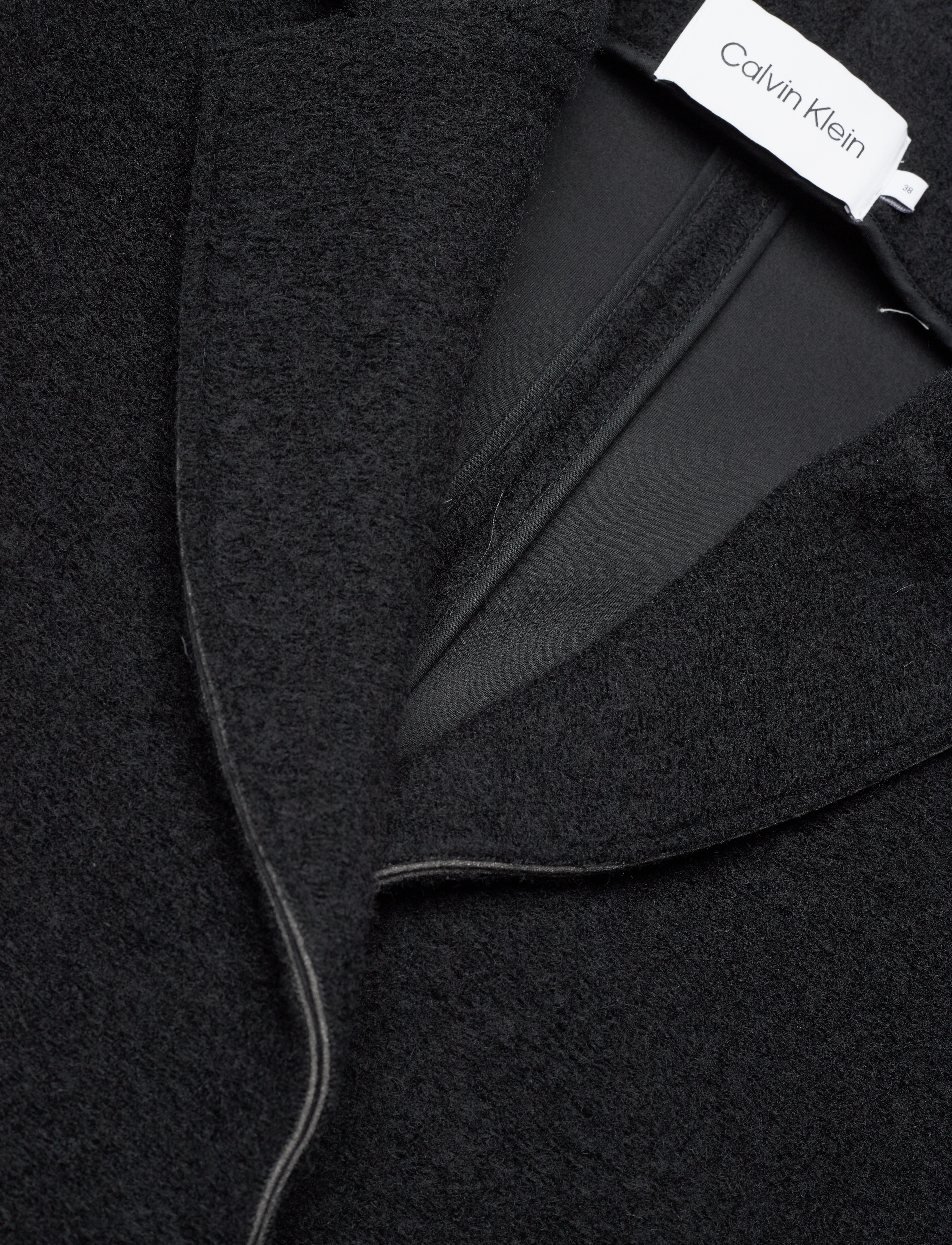Calvin Klein - BONDED WOOL COCOON COAT - ulkovaatteet - ck black - 2