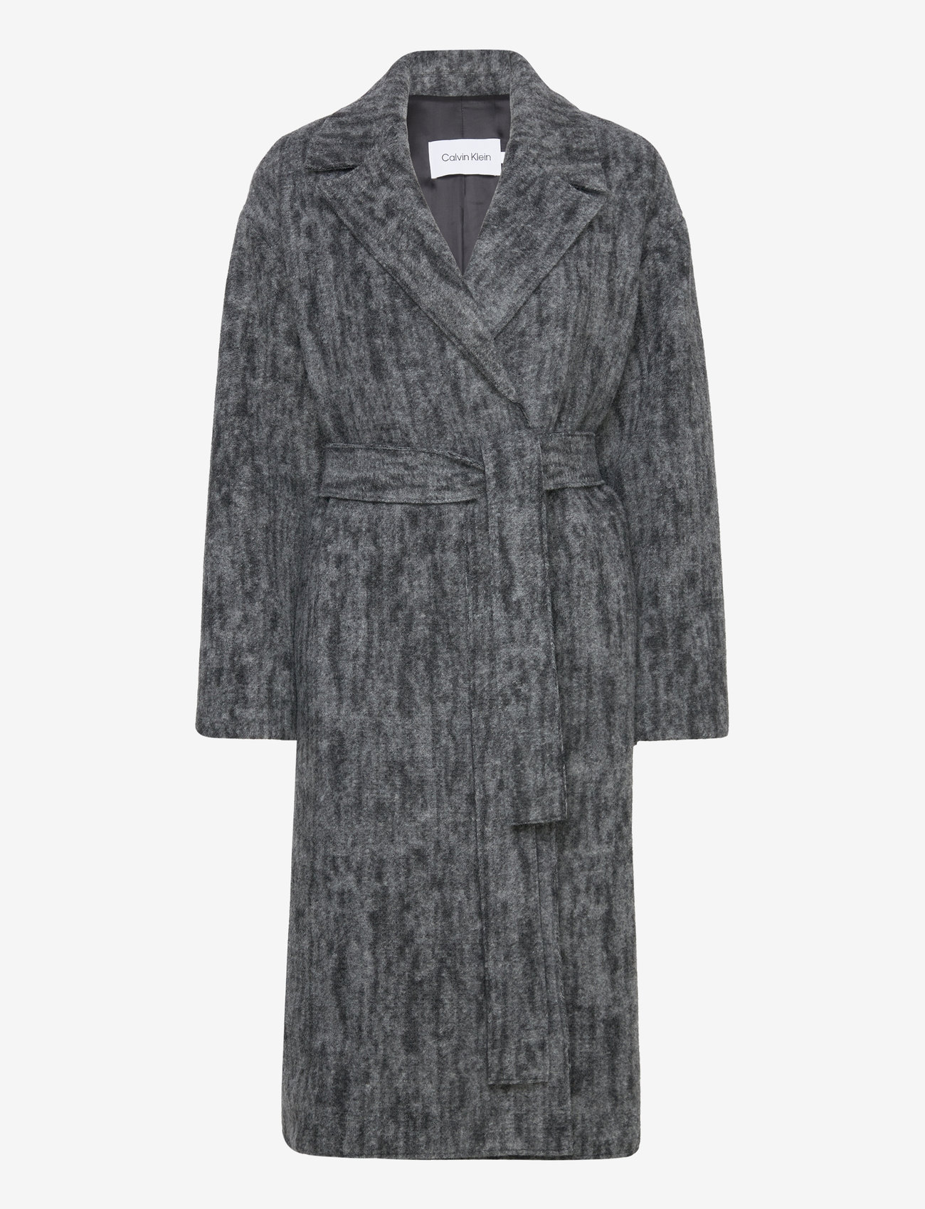 Calvin Klein Boiled Wool Belted Wrap Coat – coats – shop at Booztlet