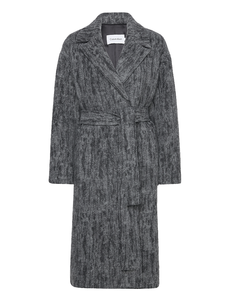 Calvin Klein Grey Wrap Belted Coat Calvin Klein Macys Winter Coats