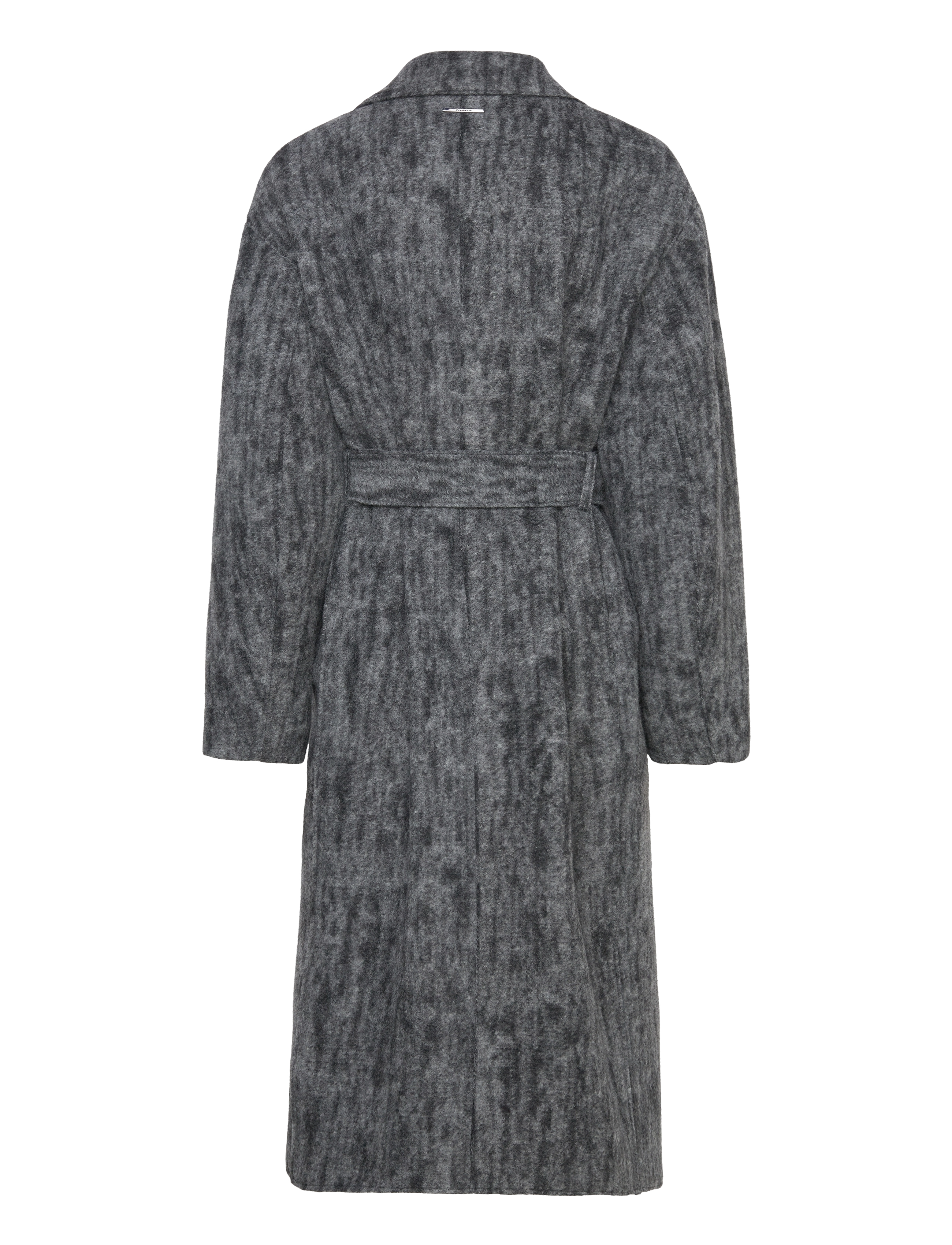 Calvin Klein - BOILED WOOL BELTED WRAP COAT - Üleriided - dark grey heather - 1