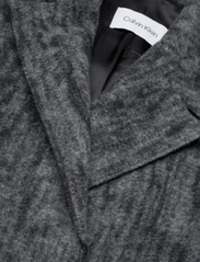 Calvin Klein - BOILED WOOL BELTED WRAP COAT - winter coats - dark grey heather - 2