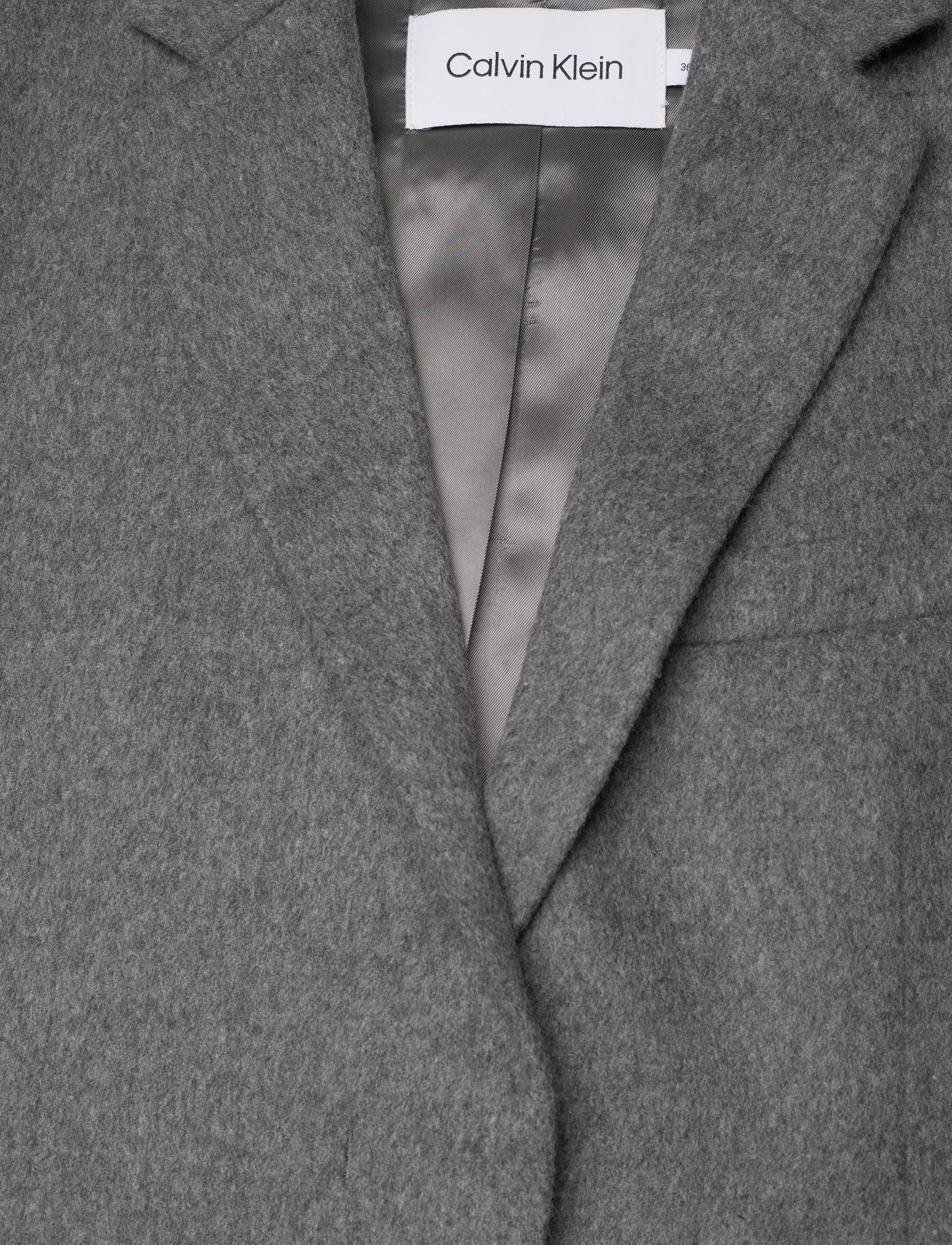Calvin Klein - FLANNEL WOOL TAILORED BLAZER - enkeltradede blazere - dark grey heather - 2