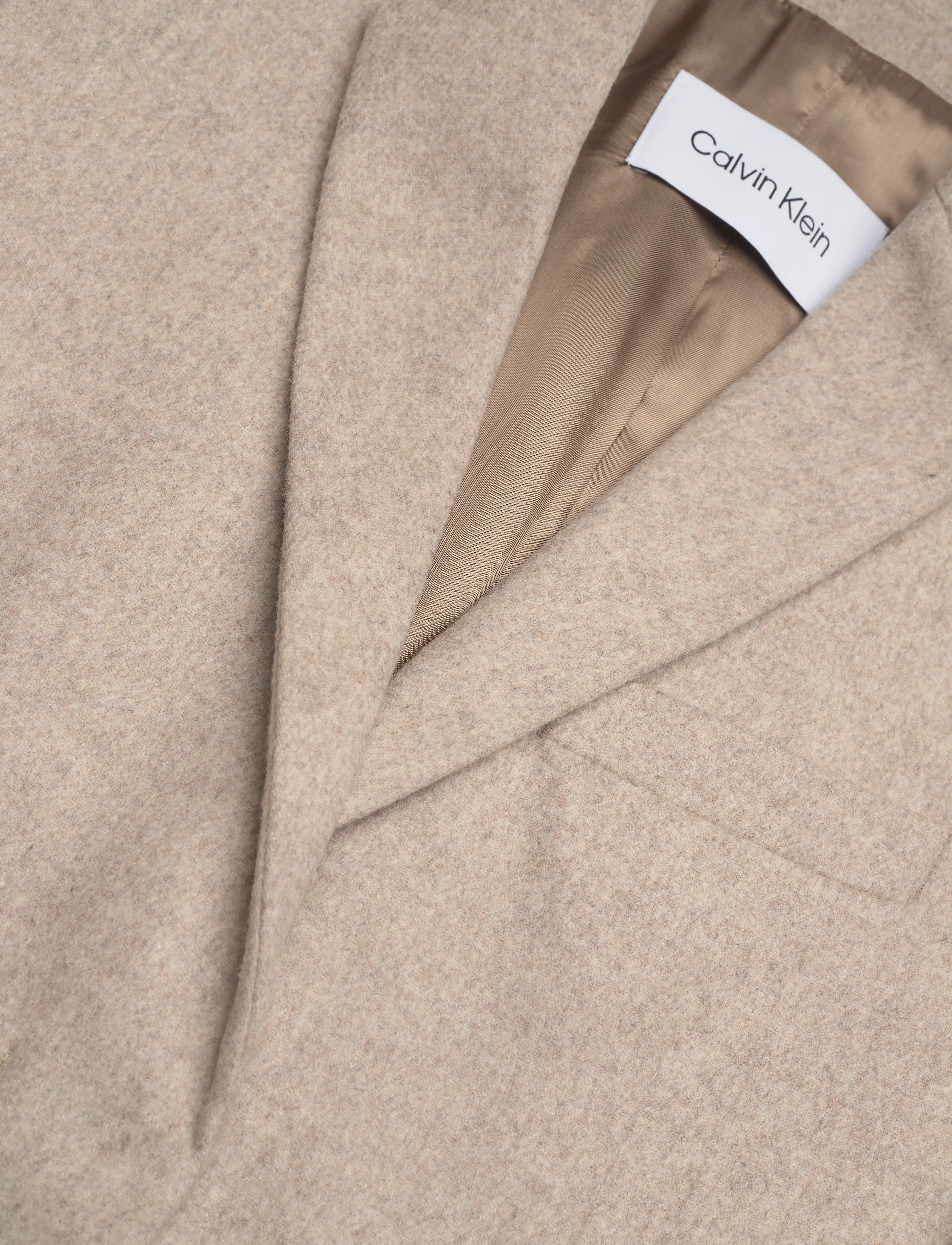Calvin Klein - FLANNEL WOOL TAILORED BLAZER - single breasted blazers - doeskin heather - 2