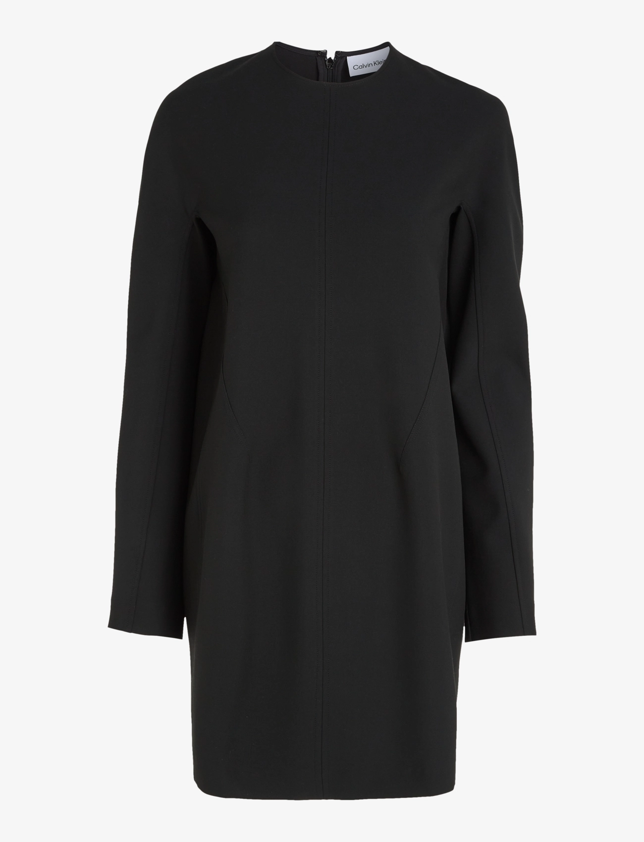 CALVIN KLEIN Heavy Viscose Ls Shift Kleid Schwarz - 36 - Damen