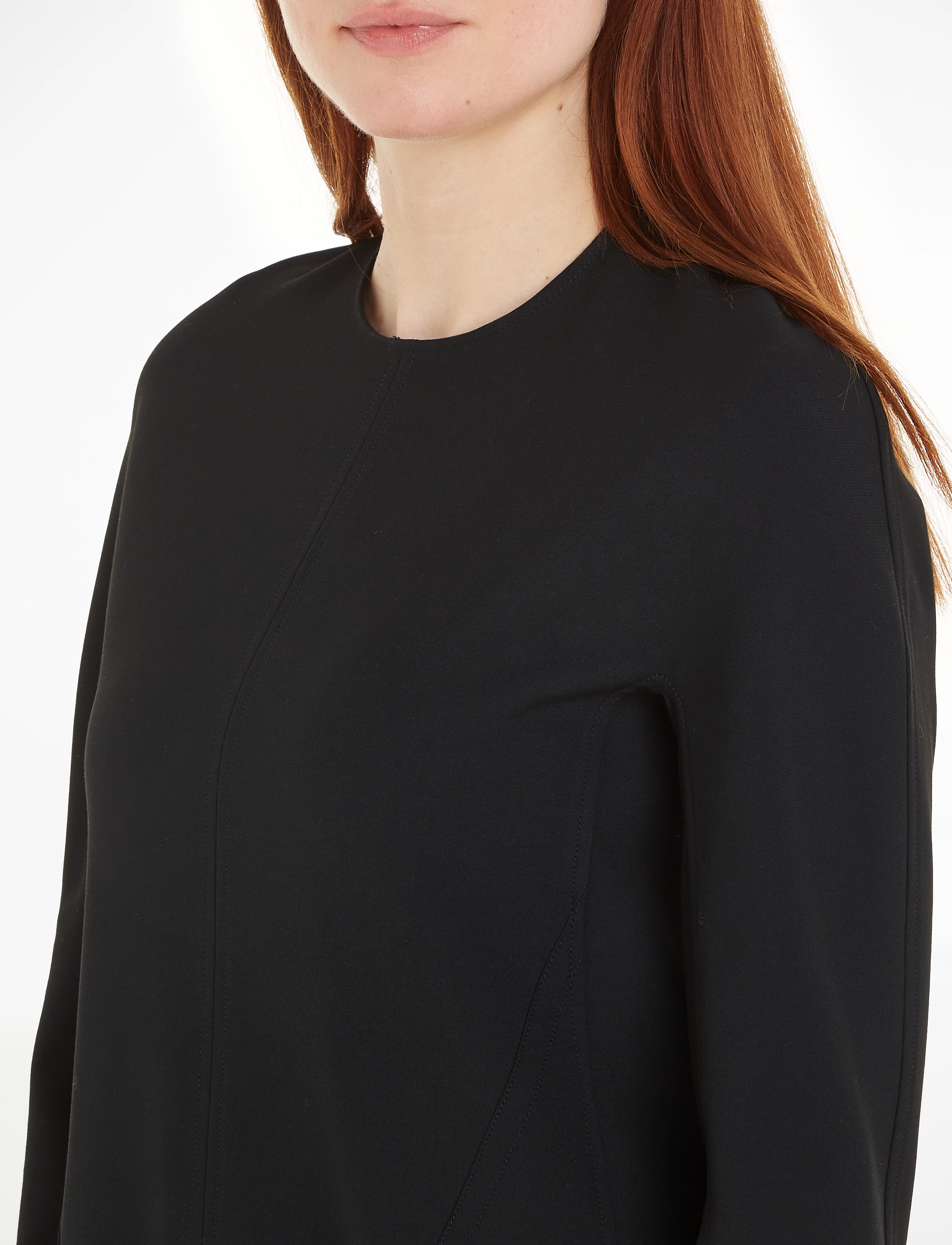 Calvin Klein Heavy Viscose Ls Shift Dress korta klänningar dam – bild 3