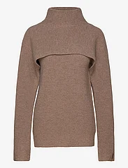 Calvin Klein - RECYCLED WOOL OVERLAY SWEATER - pologenser - caribou heather - 0