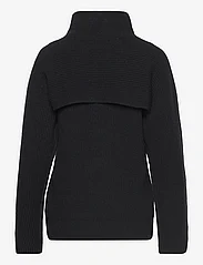 Calvin Klein - RECYCLED WOOL OVERLAY SWEATER - megztiniai su aukšta apykakle - ck black - 1