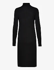 Calvin Klein - EXTRA FINE WOOL HIGH-NK DRESS - adītas kleitas - ck black - 1