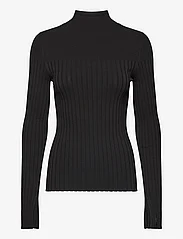 Calvin Klein - ICONIC RIB LONGSLEEVE SWEATER - megztiniai su aukšta apykakle - ck black - 0