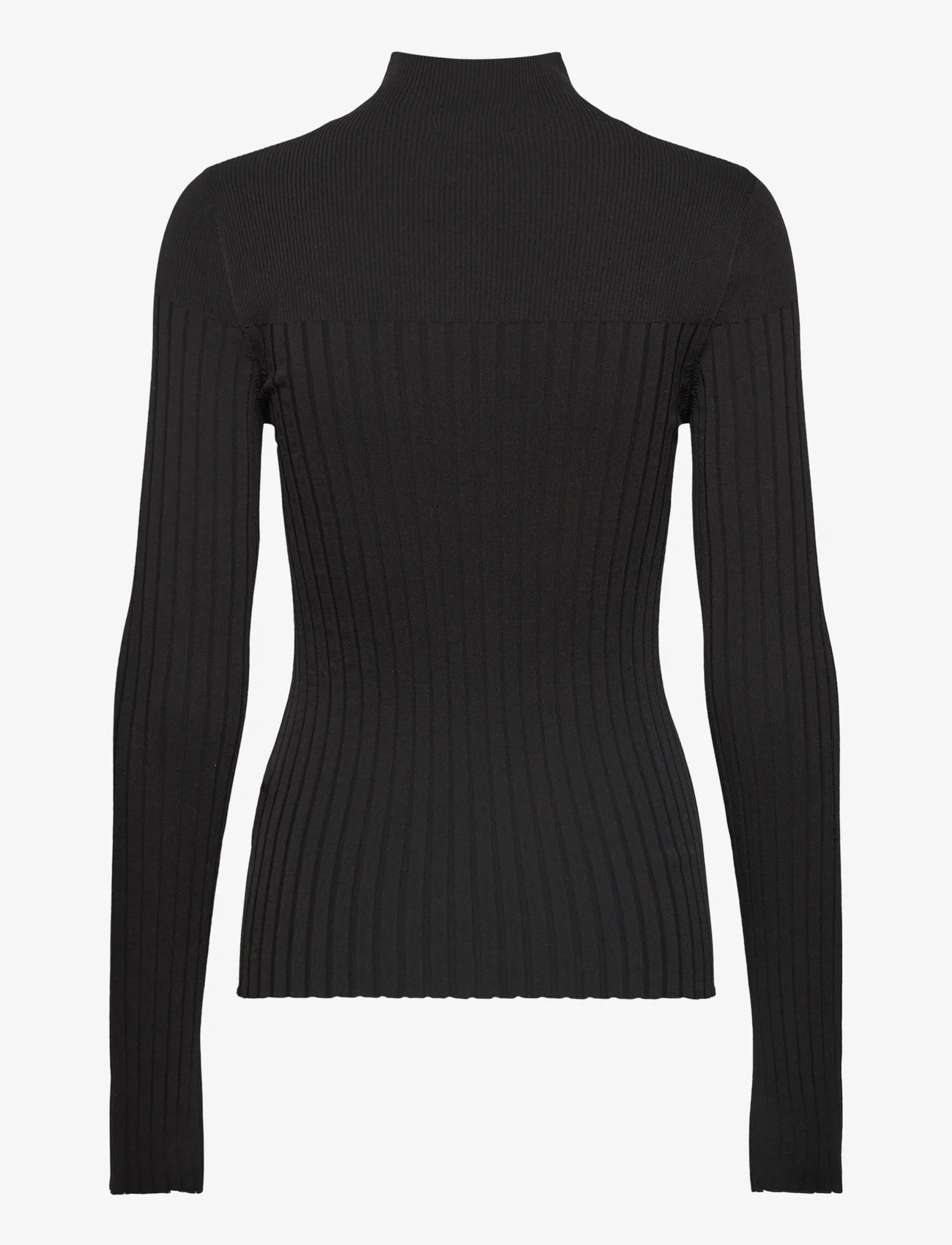 Calvin Klein - ICONIC RIB LONGSLEEVE SWEATER - džemperi ar augstu apkakli - ck black - 1