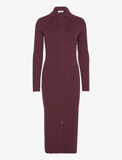 Burgundy Knitted Dresses – Jetzt bei Boozt.com einkaufen | Sommerkleider
