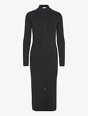 Calvin Klein - ESSENTIAL RIB SHIRT DRESS - megztos suknelės - ck black - 0