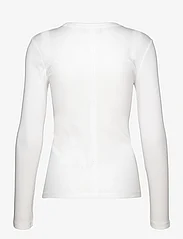 Calvin Klein - COTTON RIB LS T-SHIRT - t-shirt & tops - bright white - 1