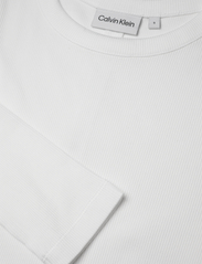Calvin Klein - COTTON RIB LS T-SHIRT - t-shirt & tops - bright white - 2