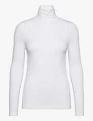 Calvin Klein - MODAL RIB LONGSLEEVE TURTLENECK - poolopaidat - bright white - 0