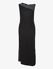Calvin Klein - FLUID JERSEY PANEL MIDI DRESS - feestelijke kleding voor outlet-prijzen - ck black - 0
