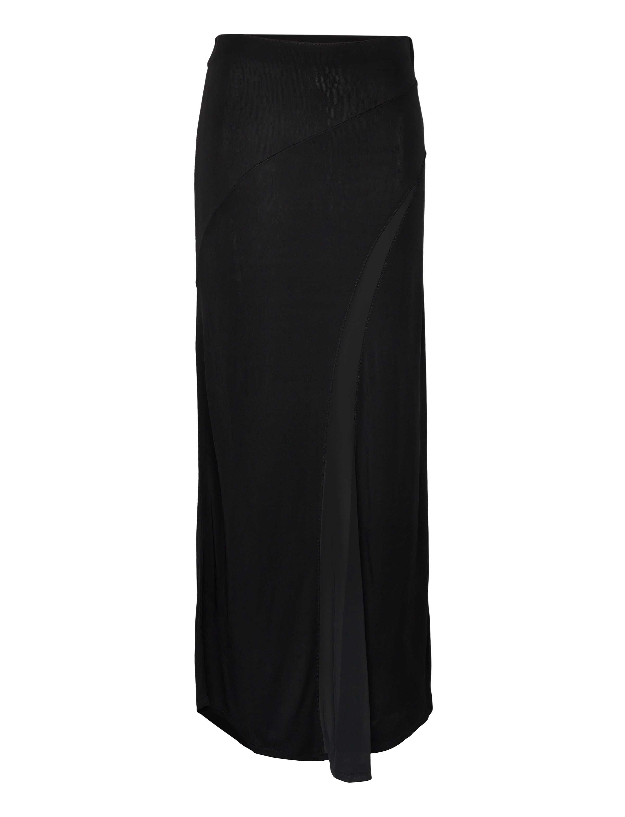 Calvin Klein FLUID JERSEY PANEL SKIRT - Maxi nederdele - CK BLACK / black
