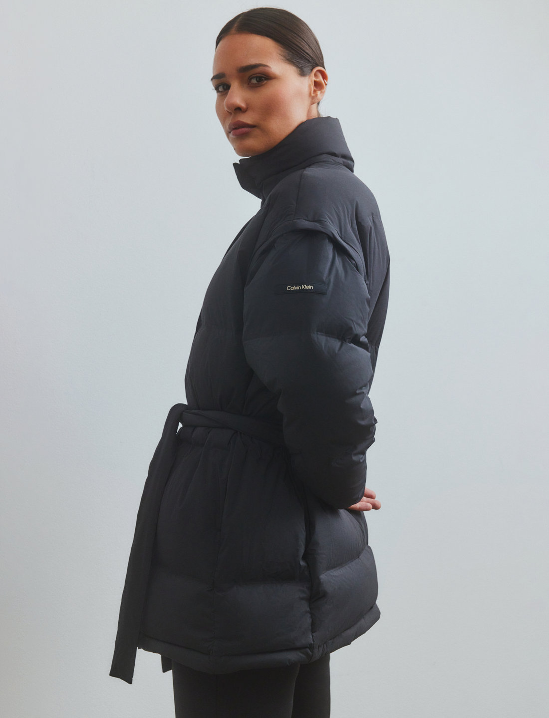 Belted sales winter jacket