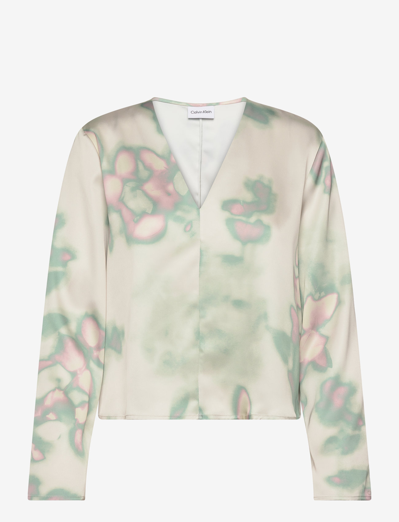Calvin Klein Light Weight Satin Ls Shirt – blouses met lange